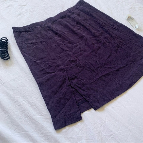 Stretchy Purple Vintage Mini Skirt - Picture 2 of 2